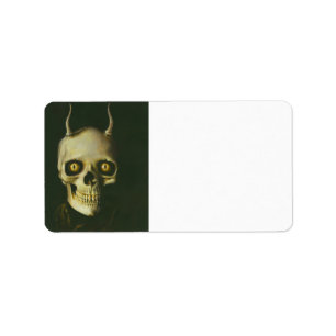 Étiquette Gothique diable crâne Lable