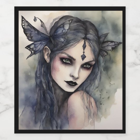 Étiquette gothique du vin de Fae (Étiquettes simples)