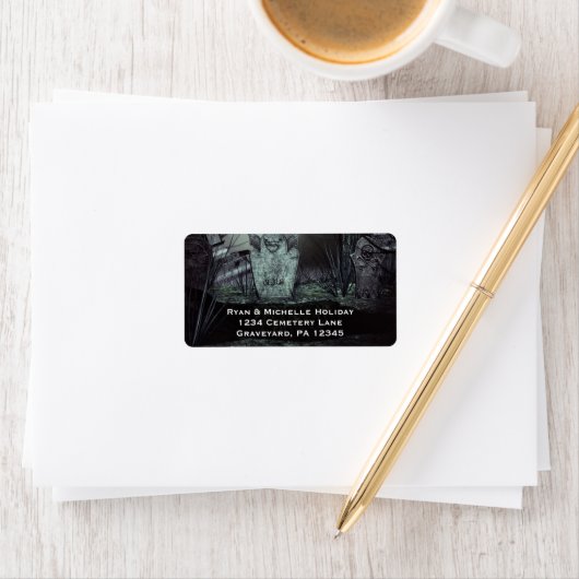 Étiquette Gothique Graveyard RIP Gravestones Cimetière Adres (En situation)