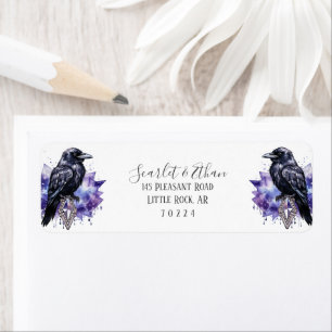 Étiquette Gothique Violet Diamant et Piment noir Retour