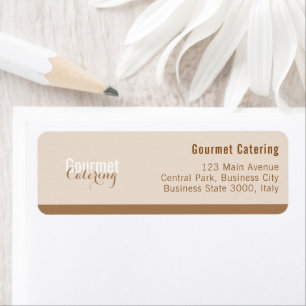 Étiquette Gourmet Restauration Entreprise Retour Adresse Lab