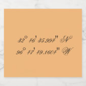 Étiquette GPS personnalisé pour vin mousseux (Étiquettes simples)