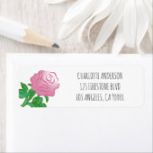 Étiquette Graceful Pink Rose (En situation)