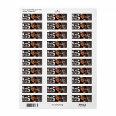 Étiquette GRAD ! Diplôme photo simple et moderne (Feuille entière)