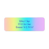 Étiquette Gradient de Gorgeous Pastel (Devant)