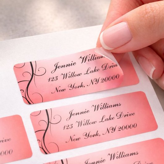 Étiquette Gradient vectorielle rose et noire contemporaine