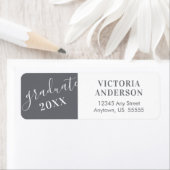 Étiquette Graduate Calligraphie Grey Classe de (En situation)