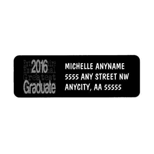 Étiquette Graduate Extraordinaire 2016 (Devant)