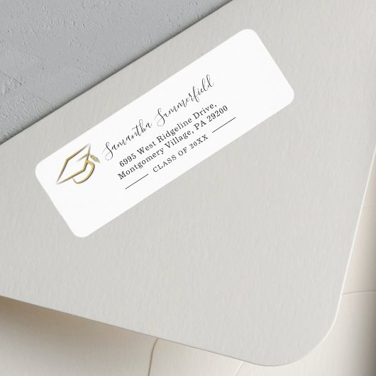 Étiquette Graduation 2025 Graduate Return Adresse