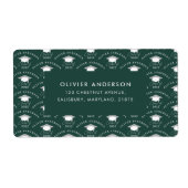 Étiquette Graduation élégante moderne verte classe de étique (Devant)