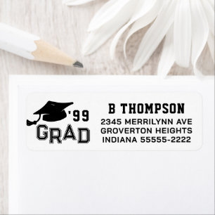 Étiquette Graduation GRAD Casquette Année personnalisée Adre