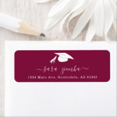 Étiquette Graduation Party Invitation / Announcement Address (En situation)