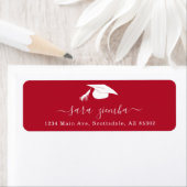 Étiquette Graduation Party Invitation / Announcement Address (En situation)