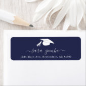 Étiquette Graduation Party Invitation / Announcement Address (En situation)