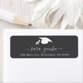 Étiquette Graduation Party Invitation / Announcement Address (En situation)