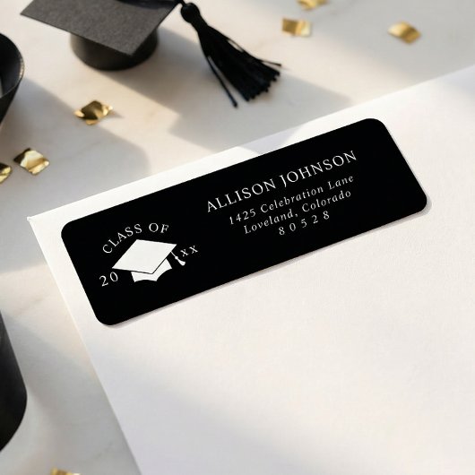 Étiquette Graduation Return Address