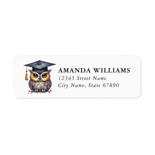 Étiquette Graduation Return Address Labels (Devant)
