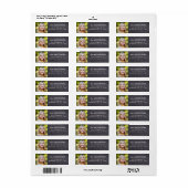 Étiquette Graduation Rustic Chalkboard Photo Retour Adresse (Feuille entière)