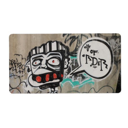 Étiquette Graffiti hors de l'ordre (Devant)