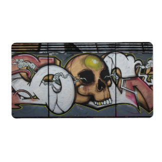 Étiquette Graffiti Skull