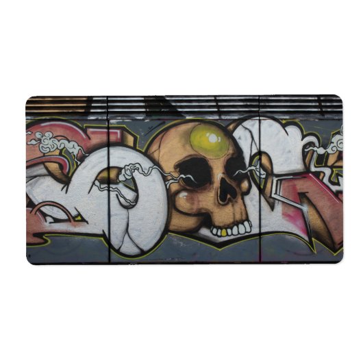 Étiquette Graffiti Skull (Devant)