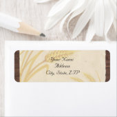 Étiquette Graine de blé du pays sur parchemin (En situation)