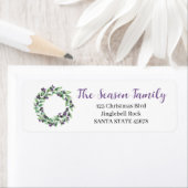 Étiquette Grains pourpres de Noël (En situation)