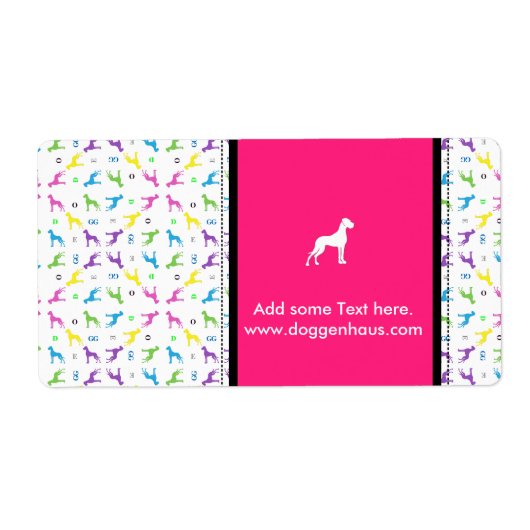 étiquette Grand Danois (Devant)