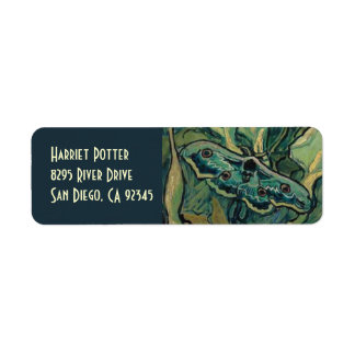 Étiquette Grand Empereur Peacock Moth Van Gogh Art