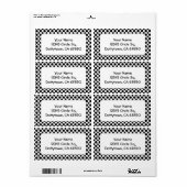 Étiquette grand format personnalisable avec points (Feuille entière)