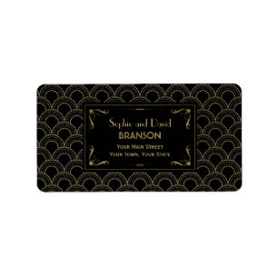 Étiquette Grand Gatsby Vintage années 1920 Art Déco Mariage