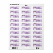 Étiquette Grand pot Mason & Lumières Lavande Violet Rustique (Feuille entière)