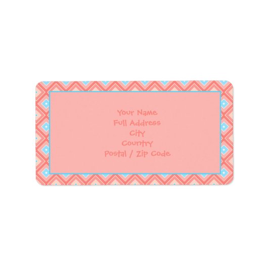 Étiquette grande adresse de retour (Devant)