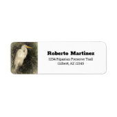 Étiquette Grande peinture d'Art numérique d'oiseaux d'aigret (Devant)