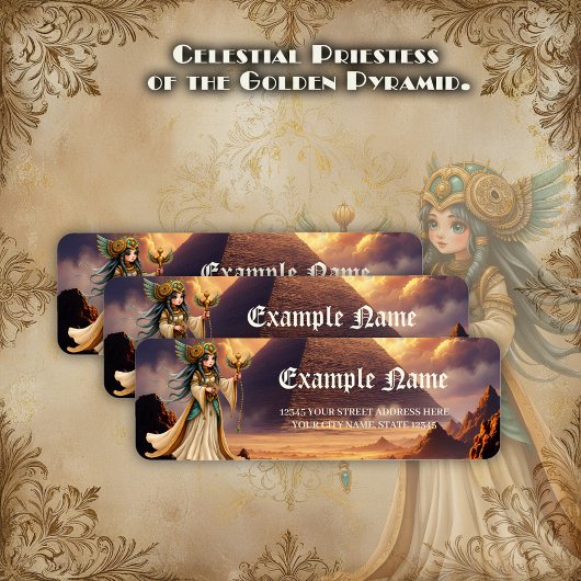 Étiquette Grande Prêtresse Céleste de la Pyramide d'Or