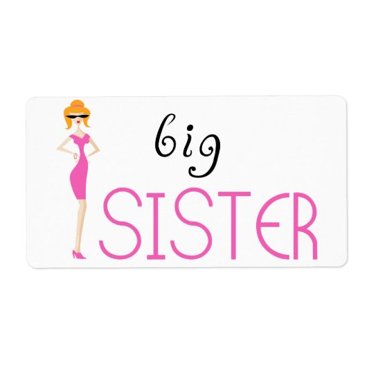 Étiquette Grande soeur (Devant)