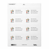 Étiquette Grande Soeur avec petits cadeaux Frère (Feuille entière)