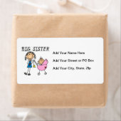Étiquette Grande Soeur Avec Petits Cadeaux Soeurs (En situation)