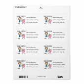 Étiquette Grande Soeur Avec Petits Cadeaux Soeurs (Feuille entière)