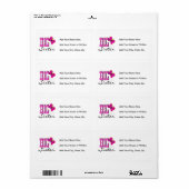 Étiquette Grande Soeur - Cadeaux Papillon (Feuille entière)