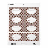 Étiquette Grands Labels de Cuisine au Chocolat (Feuille entière)