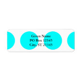 Étiquette Grands points Aqua (Devant)