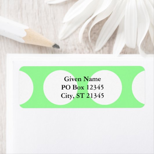 Étiquette Grands points blancs (En situation)