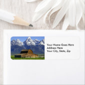 Étiquette Grange solitaire à Grand Tetons (En situation)