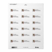 Étiquette Grant Tartan Lion (Feuille entière)