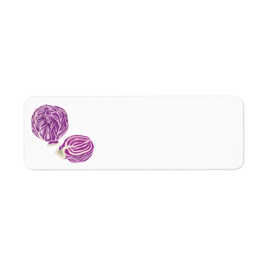 Étiquette graphique à chou violet (Devant)