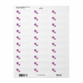 Étiquette graphique de chou violet (Feuille entière)
