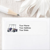 Étiquette graphique de voiturette de golf (En situation)