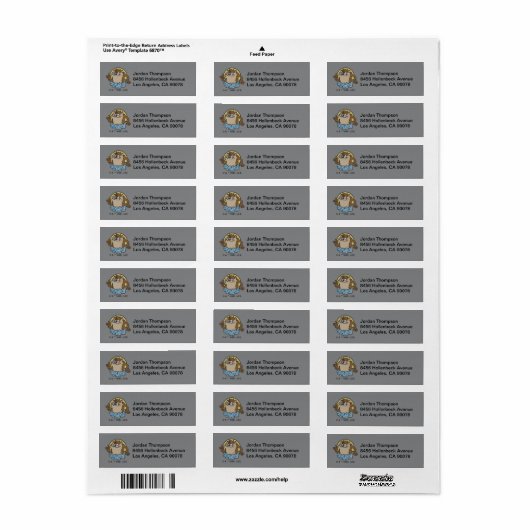 Étiquette Graphique en cercle extensible TAZ™ (Feuille entière)