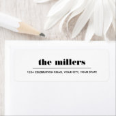 Étiquette Graphique minimal | Hipster noir et blanc (En situation)